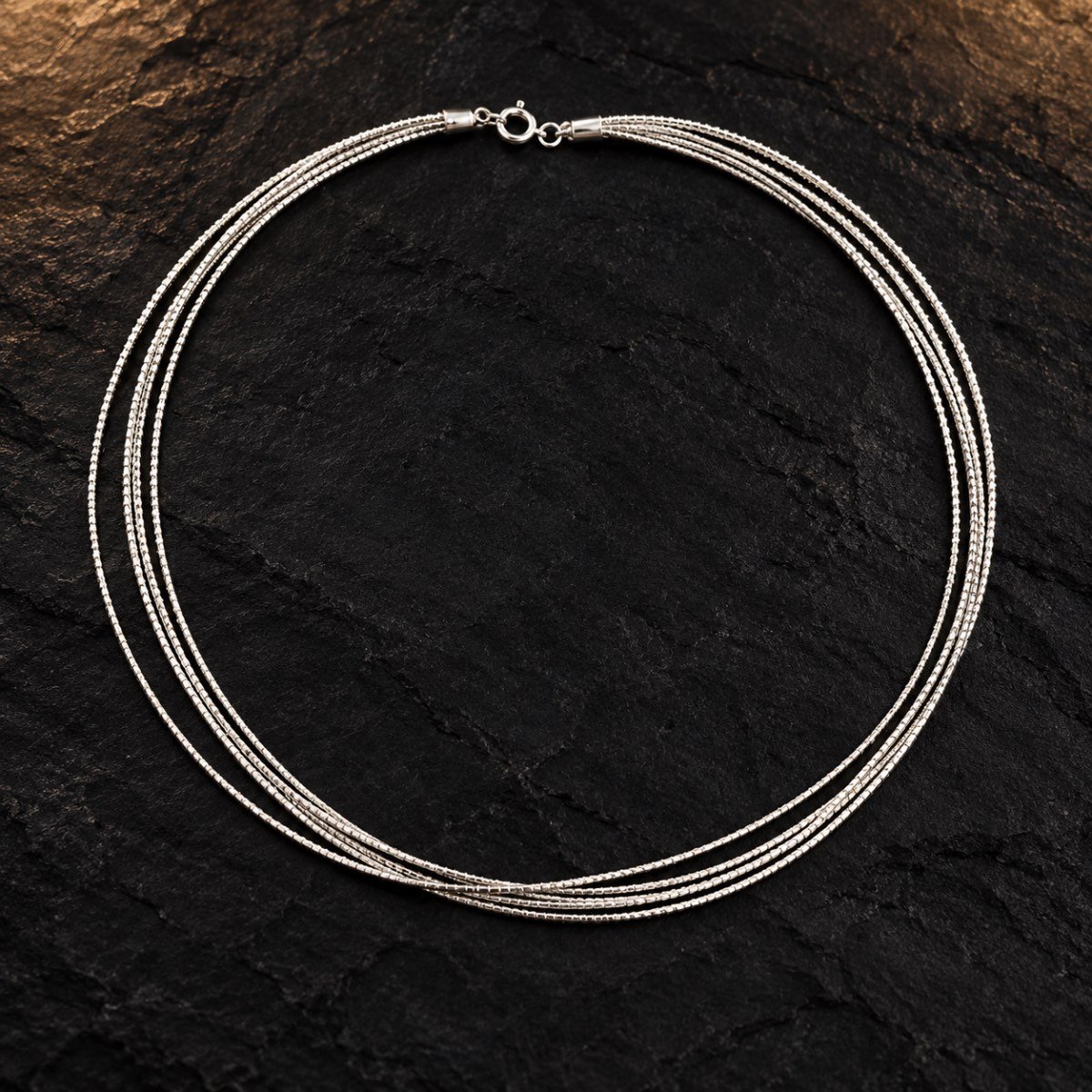 Celestial Four-Layer Silver Choker