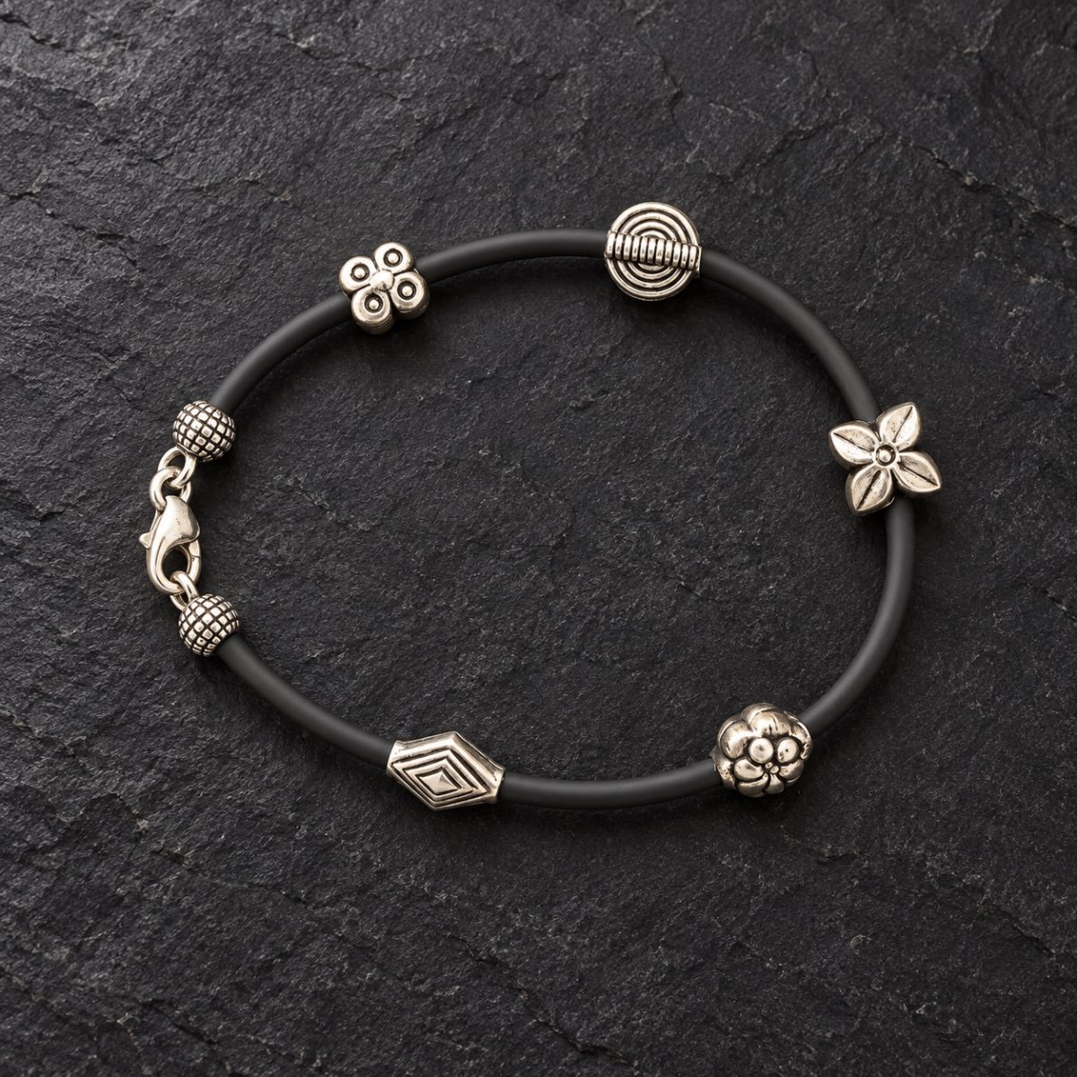 Bohemian Garden Silver Charm Bracelet
