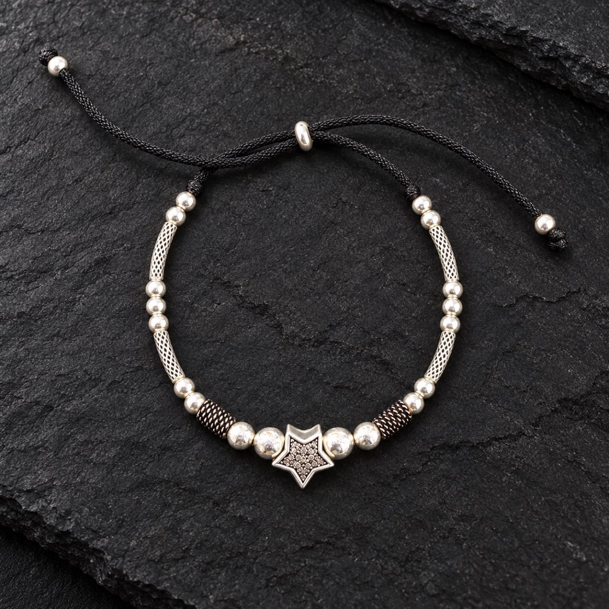 Celestial Star Silver Thread Bracelet